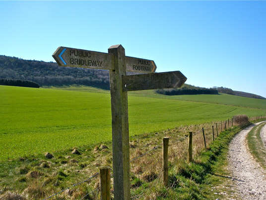 Signpost showing directions